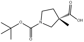 1,3-Pyrrolidinedicarboxylic acid, 3-methyl-, 1-(1,1-dimethylethyl) ester, (3S)- Structure