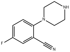 5-fluoro-2-(piperazin-1-yl)benzonitrile Structure