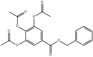 3,4,5-Tris(acetyloxy)-benzoic Acid Phenylmethyl Ester Structure