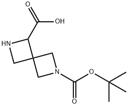 2,6-Diazaspiro[3.3]heptane-1,6-dicarboxylic acid, 6-(1,1-dimethylethyl) ester 구조식 이미지