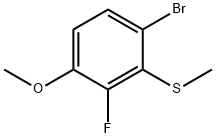 Benzene, 1-bromo-3-fluoro-4-methoxy-2-(methylthio)- Structure