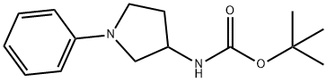 N-(1-phenyl-3-pyrrolidinyl)-, 1,1-dimethylethyl ester Structure