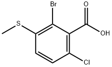 2-Bromo-6-chloro-3-(methylthio)benzoic acid Structure