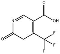 6-Oxo-4-(trifluoromethyl)-1,6-dihydropyridine-3-carboxylic acid 구조식 이미지