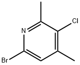 Pyridine, 6-bromo-3-chloro-2,4-dimethyl- Structure