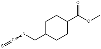 English name Cyclohexanecarboxylic acid, 4-(isothiocyanatomethyl)-, methyl ester 구조식 이미지