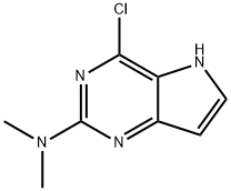 4-chloro-N,N-dimethyl-5H-pyrrolo[3,2-d]pyrimidin-2-amine 구조식 이미지