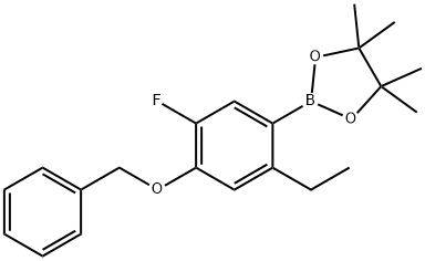 2-(4-(benzyloxy)-2-ethyl-5-fluorophenyl)-4,4,5,5-tetramethyl-1,3,2-dioxaborolane(WX192036) Structure
