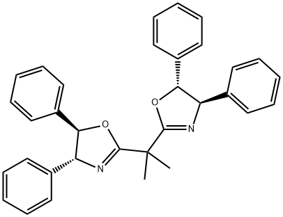 (4R,4′R,5R,5′R)-2,2′-(1-methylethylidene)bis[4,5-dihydro-4,5-diphenyl)oxazole Structure