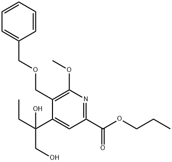 2-Pyridinecarboxylic acid, 4-[1-hydroxy-1-(hydroxymethyl)propyl]-6-methoxy-5-[(phenylmethoxy)methyl]-, propyl ester Structure