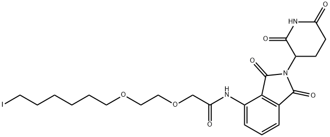 Pomalidomide-PEG2-butyl iodide 구조식 이미지