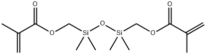 2-Propenoic acid, 2-methyl-, 1,1'-[(1,1,3,3-tetramethyl-1,3-disiloxanediyl)bis(methylene)] ester Structure