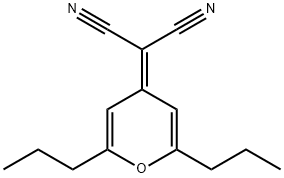 Propanedinitrile, 2-(2,6-dipropyl-4H-pyran-4-ylidene)- Structure