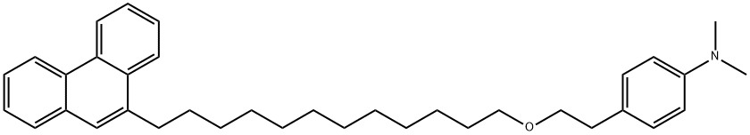 Benzenamine, N,N-dimethyl-4-[2-[[12-(9-phenanthrenyl)dodecyl]oxy]ethyl]- 구조식 이미지