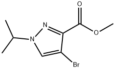 1H-Pyrazole-3-carboxylic acid, 4-bromo-1-(1-methylethyl)-, methyl ester Structure