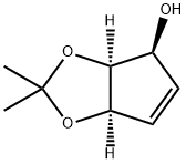 4H-Cyclopenta-1,3-dioxol-4-ol, 3a,6a-dihydro-2,2-dimethyl-, (3aS,4S,6aR)- 구조식 이미지