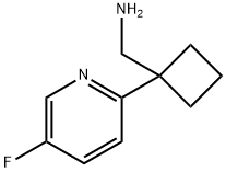 1-[1-(5-fluoropyridin-2-yl)cyclobutyl]methanamine Structure