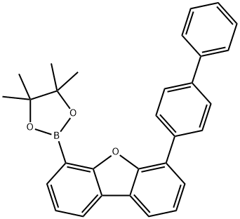 Dibenzofuran, 4-[1,1'-biphenyl]-4-yl-6-(4,4,5,5-tetramethyl-1,3,2-dioxaborolan-2-yl)- Structure