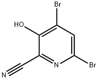 2-Pyridinecarbonitrile, 4,6-dibromo-3-hydroxy- Structure