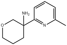 2H-Pyran-3-amine, tetrahydro-3-(6-methyl-2-pyridinyl)- Structure