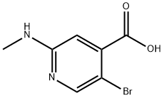 5-bromo-2-(methylamino)pyridine-4-carboxylic acid Structure