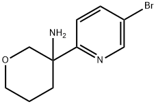 2H-Pyran-3-amine, 3-(5-b Structure