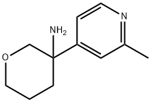 2H-Pyran-3-amine, tetrahydro-3-(2-methyl-4-pyridinyl)- Structure