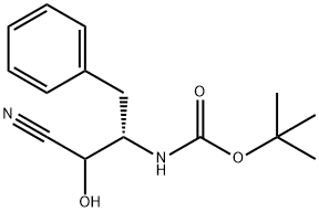 Carbamic acid, N-[(1S)-2-cyano-2-hydroxy-1-(phenylmethyl)ethyl]-, 1,1-dimethylethyl ester 구조식 이미지