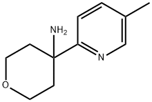 2H-Pyran-4-amine, tetrahydro-4-(5-methyl-2-pyridinyl)- Structure