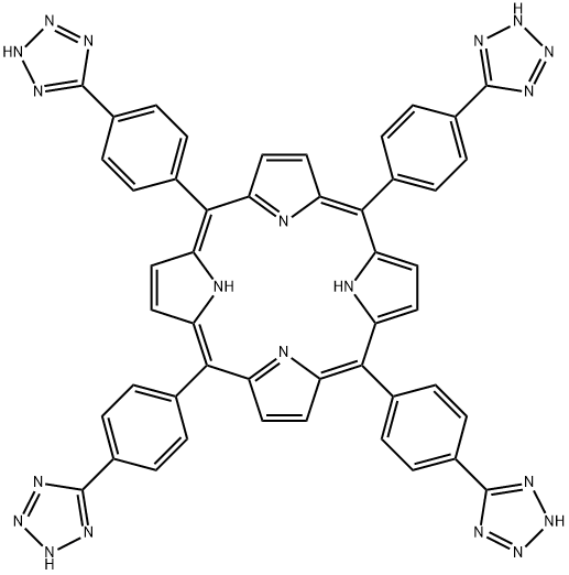 5,10,15,20-tetrakis[4-(2H-tetrazol-5-yl)phenyl]-21H,23H-Porphine 구조식 이미지