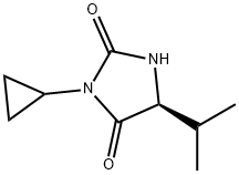 2,4-Imidazolidinedione, 3-cyclopropyl-5-(1-methylethyl)-, (5S)- Structure