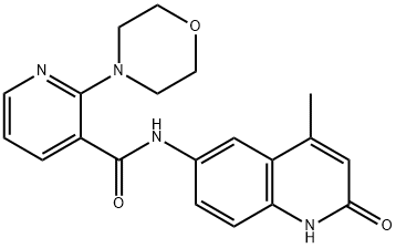 N-(4-methyl-2-oxo-1,2-dihydroquinolin-6-yl)-2-(morpholin-4-yl)pyridine-3-carboxamide Structure