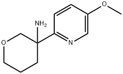 2H-Pyran-3-amine, tetrahydro-3-(5-methoxy-2-pyridinyl)- Structure