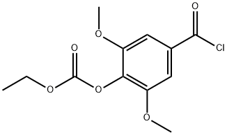 Carbonic acid, 4-(chlorocarbonyl)-2,6-dimethoxyphenyl ethyl ester Structure