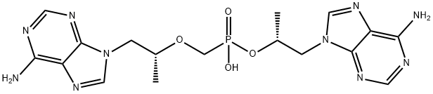Phosphonic acid, P-[[(1R)-2-(6-amino-9H-purin-9-yl)-1-methylethoxy]methyl]-, mono[(1R)-2-(6-amino-9H-purin-9-yl)-1-methylethyl] ester 구조식 이미지