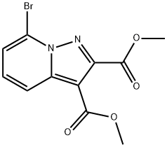 dimethyl 7-bromopyrazolo[1,5-a]pyridine-2,3-dicarboxylate Structure