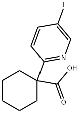 Cyclohexanecarboxylic acid, 1-(5-fluoro-2-pyridinyl)- Structure