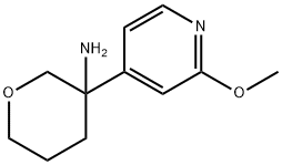 2H-Pyran-3-amine, tetrahydro-3-(2-methoxy-4-pyridinyl)- Structure