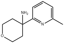 2H-Pyran-4-amine, tetrahydro-4-(6-methyl-2-pyridinyl)- Structure