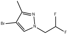 1H-Pyrazole, 4-bromo-1-(2,2-difluoroethyl)-3-methyl- Structure