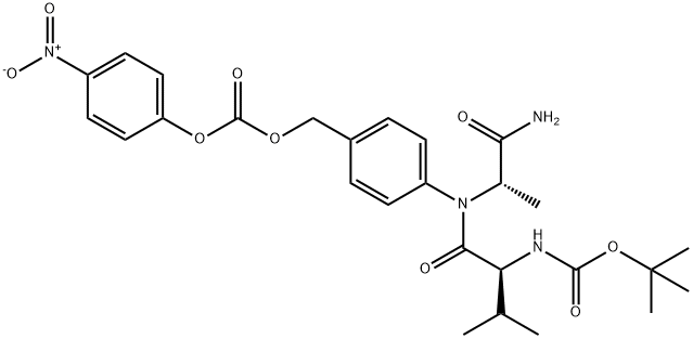 Boc-Val-Ala-PAB-PNP Structure