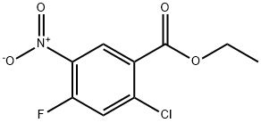 Benzoic acid, 2-chloro-4-fluoro-5-nitro-, ethyl ester 구조식 이미지