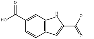 1H-Indole-2,6-dicarboxylic acid, 2-methyl ester 구조식 이미지