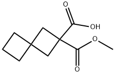 Spiro[3.3]heptane-2,2-dicarboxylic acid, 2-methyl ester Structure