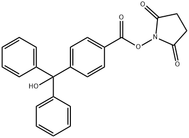 2,5-Pyrrolidinedione, 1-[[4-(hydroxydiphenylmethyl)benzoyl]oxy]- Structure