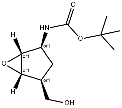 Carbamic acid, [(1R,2S,4S,5S)-4-(hydroxymethyl)-6-oxabicyclo[3.1.0]hex-2-yl]-, 1,1-dimethylethyl ester, rel- (9CI) Structure