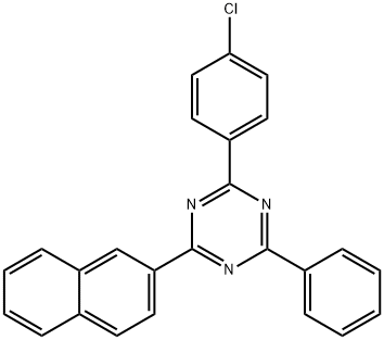 1,3,5-Triazine, 2-(4-chlorophenyl)-4-(2-naphthalenyl)-6-phenyl- Structure