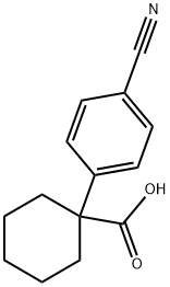Cyclohexanecarboxylic acid, 1-(4-cyanophenyl)- Structure