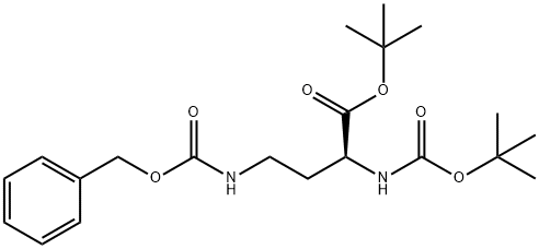 Butanoic acid, 2-[[(1,1-dimethylethoxy)carbonyl]amino]-4-[[(phenylmethoxy)carbonyl]amino]-, 1,1-dimethylethyl ester, (2S)- Structure