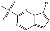 Pyrrolo[2,1-f][1,2,4]triazine, 7-bromo-2-(methylsulfonyl)- Structure